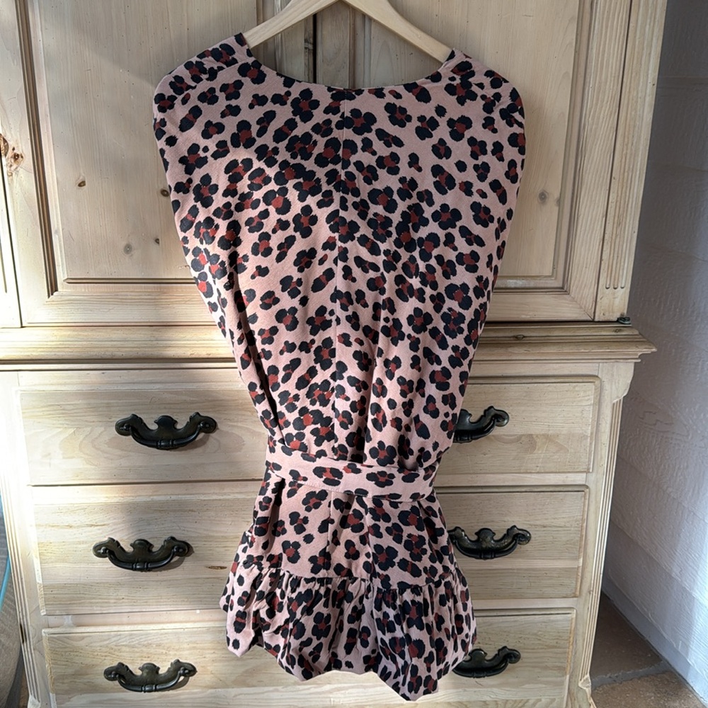 NWT Elizabeth Wilson Leopard Corduroy Cape with Ruffle trim - Medium - Picture 3 of 6